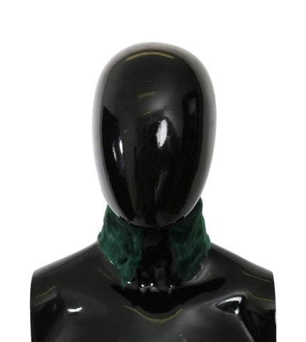 Dolce & Gabbana Luxurious Green Lambskin Scarf for Women