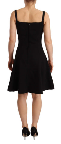 Dolce & Gabbana Elegant A-Line Sheath Dress in Black