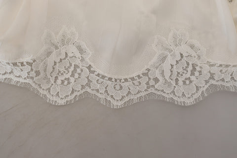 Dolce & Gabbana Elegant White Lace Lingerie Shorts