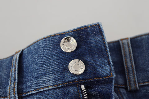 Dolce & Gabbana Elegant High Waist Blue Jeans