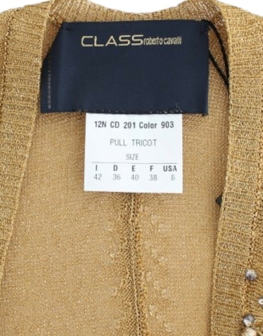 Cavalli Embellished Gold Shimmer Shrug