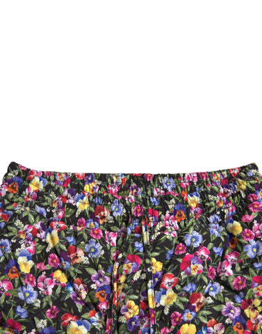 Dolce & Gabbana Vibrant High Waist Floral Shorts