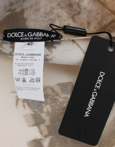 Dolce & Gabbana Enchanted Sicily Taormina Print Silk Blouse