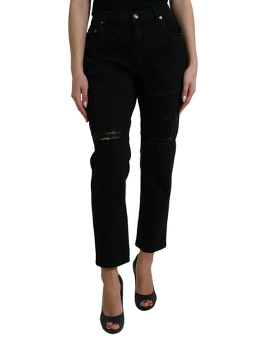 Dolce & Gabbana Elegant High Waist Black Stretch Jeans