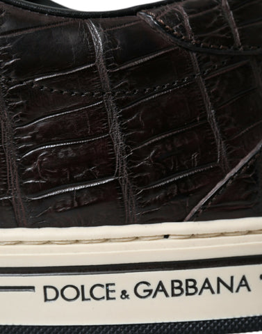 Dolce & Gabbana Elegant Exotic Leather Low-Top Sneakers