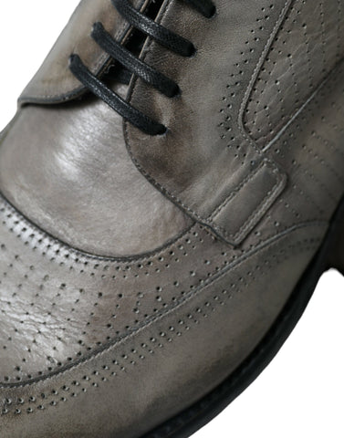 Dolce & Gabbana Elegant Calfskin Derby Lace-Ups