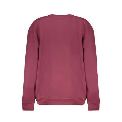 Cavalli Class Elegant Purple Crew Neck Fleece Sweatshirt