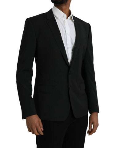 Dolce & Gabbana Blue MARTINI Shawl Single Breasted Blazer