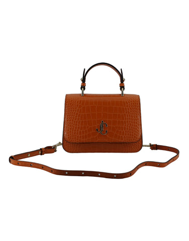 Jimmy Choo Orange Leather Top Handle and Shoulder Bag