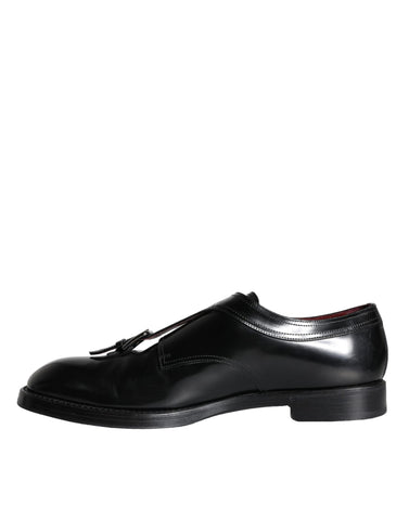 Dolce & Gabbana Black Calf Leather Men Formal Dress Shoes