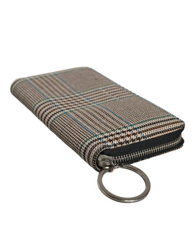 MM6 Maison Margiela Multicolor Houndstooth Continental Zip Around Clutch Wallet