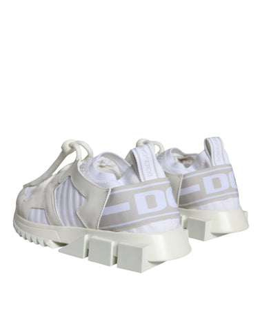 Dolce & Gabbana White Mesh Sorrento Trekking Sneakers Shoes