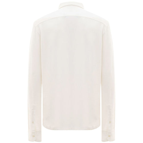 Corneliani White Cotton Polo Shirt