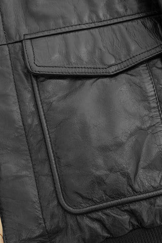 Old World Map Bomber Jacket Black