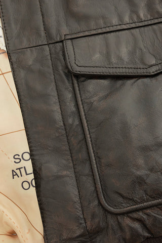 Old World Map Bomber Jacket