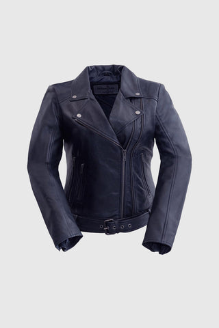 Chloe Womens Fashion Leather Jacket Violet