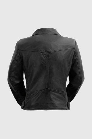 Chloe womens Fashion Leather Jacket Black
