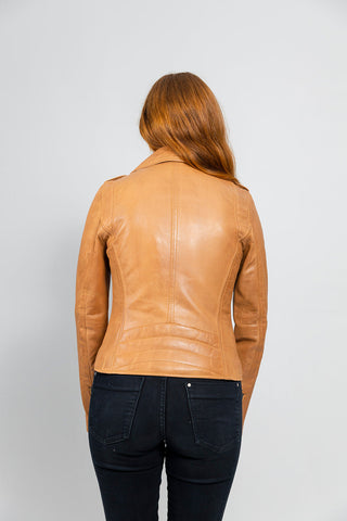 Harper Womens Moto Leather Jacket (Autumn)