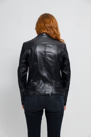 Trish Womens Leather Jacket Black