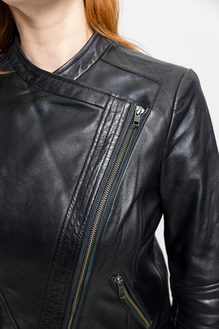 Trish Womens Leather Jacket Black