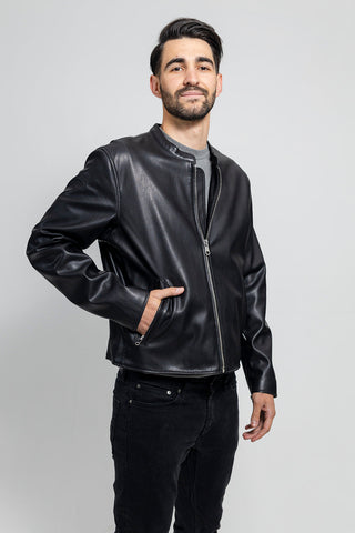 Dillon Mens Vegan Faux Leather Jacket