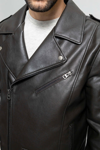 Nash Mens Vegan Faux Leather Jacket