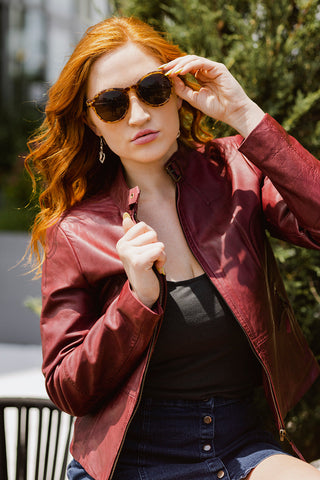 Rexie Womens Fashion Leather Jacket
