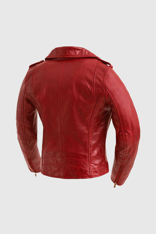 Abigail Women's Vintage Moto Leather Jacket
