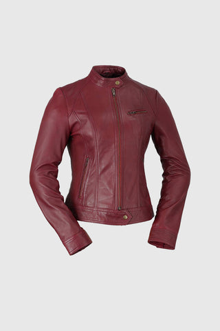 Favorite Womens Fashion Leather Jacket Oxblood