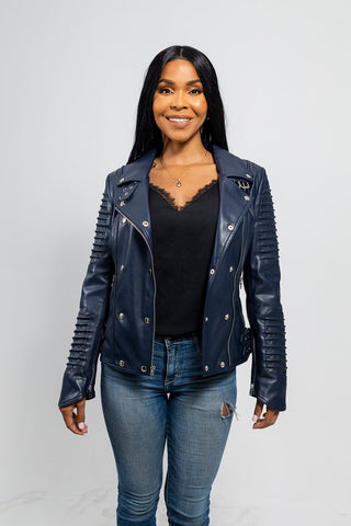 Paris Women's Vegan Faux Leather Jacket