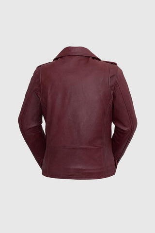 Rebel Womens Leather Jacket Oxblood