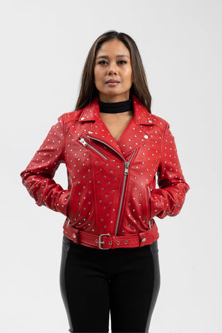 Claudia Women's Fashion Leather Jacket