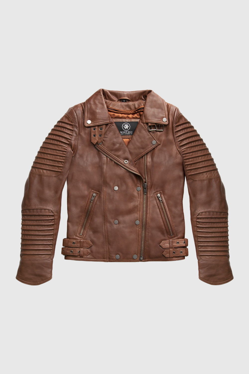 Queens Womens Fashion Lambskin Leather Jacket Red Ford