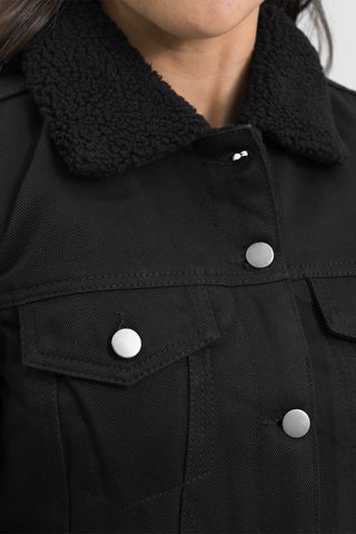 Samantha Women's Faux Shearling Twill Jacket