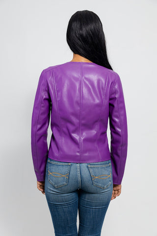 Violet Women's Vegan Faux Leather Jacket